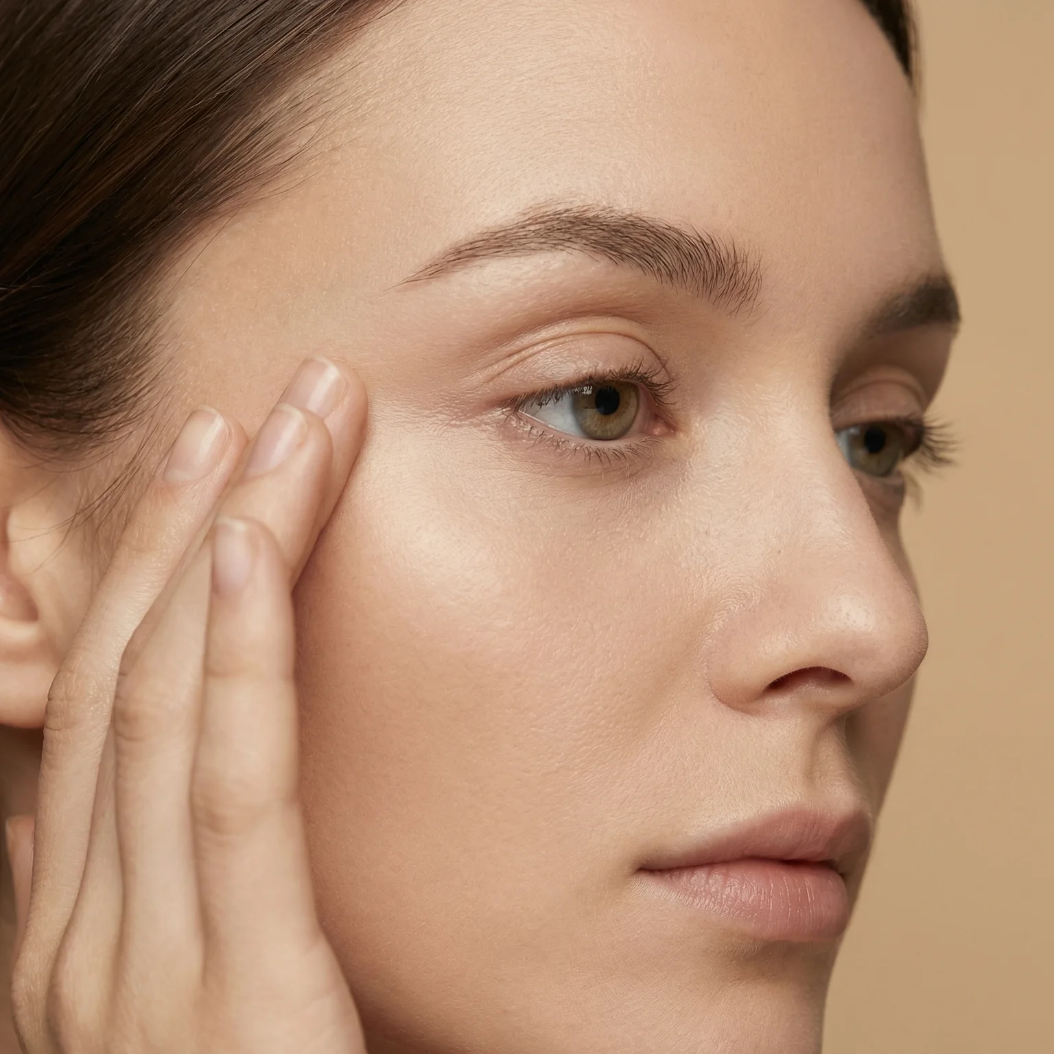 Nahaufnahme von Gesicht und Haut für ästhetische Medizin